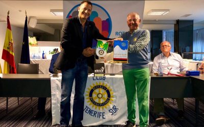 Visita del compañero del Rotary Club de Courmayur en Valle D’Aosta, Italia