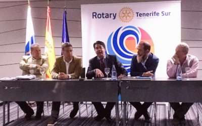 Pedro Martín, alcalde de Guía de Isora y candidato al Cabildo de Tenerife visita el Rotary Club Tenerife Sur
