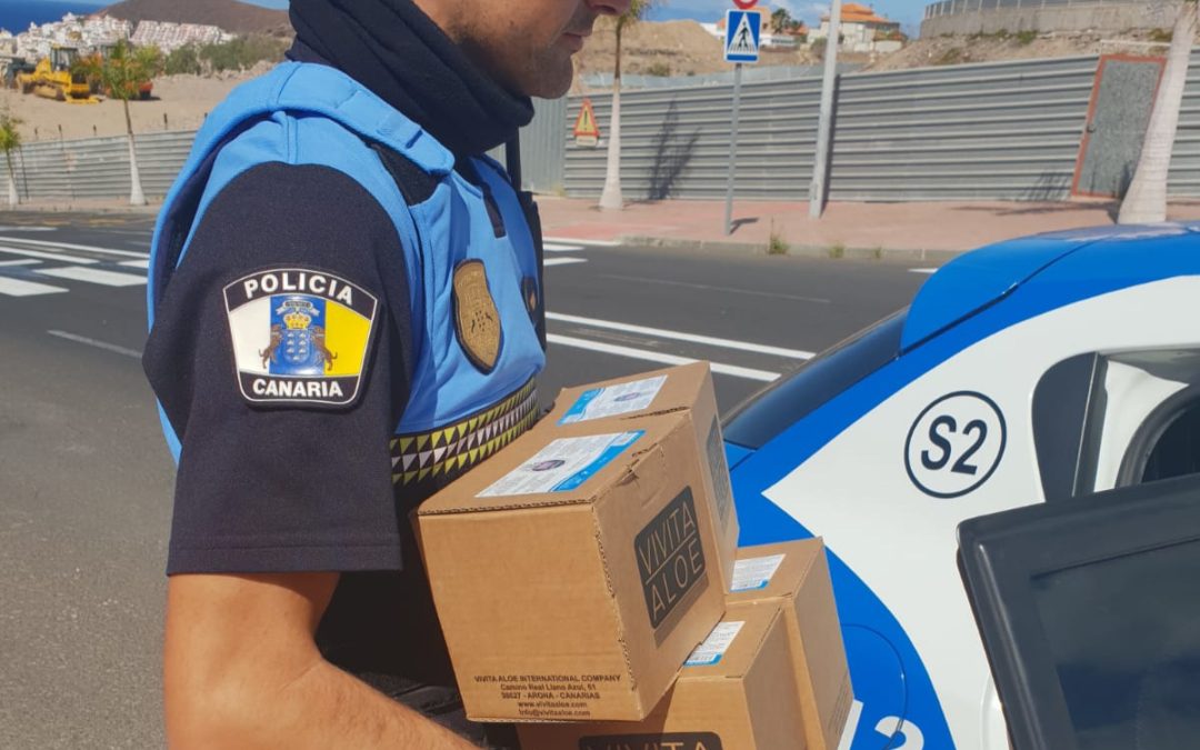 Los rotarios del Sur de Tenerife realizan una nueva entrega de material de protección