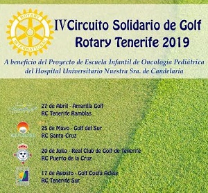 El próximo día 17 de agosto tendrá lugar el Torneo de Golf Rotary Club Tenerife Sur