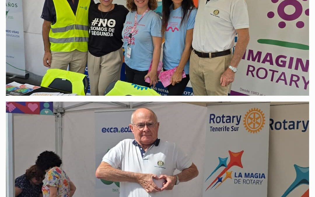 Rotary Club Tenerife Sur y Solidaridad Esperanza de los Pueblos estuvieron presentes hoy en la Feria del Voluntariado