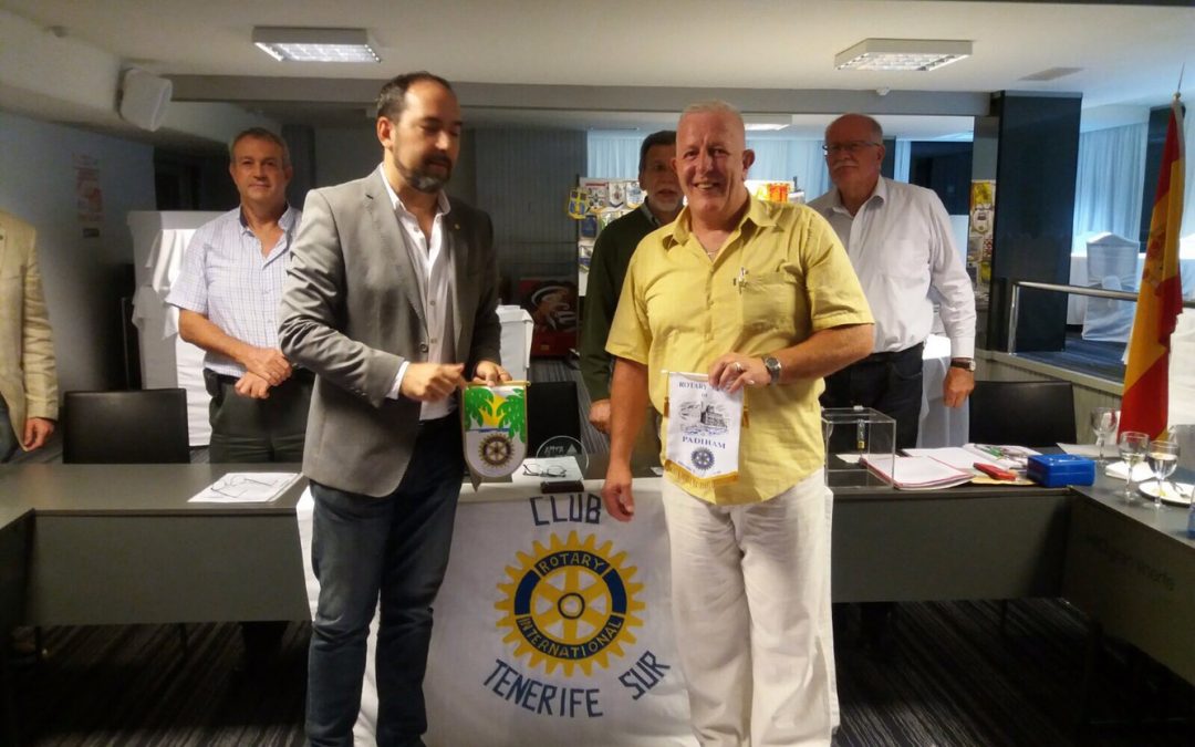 Visita de un compañero Rotario del Club Britanico de Durham