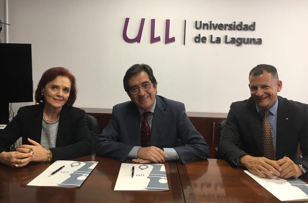 Firmado el Convenio de Colaboración entre la Universidad de la Laguna y los Clubes Rotarios de Tenerife sur y La Laguna.