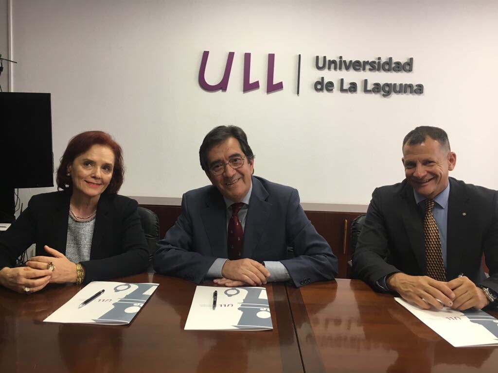 Firmado el Convenio de Colaboración entre la Universidad de la Laguna y los Clubes Rotarios de Tenerife sur y La Laguna.