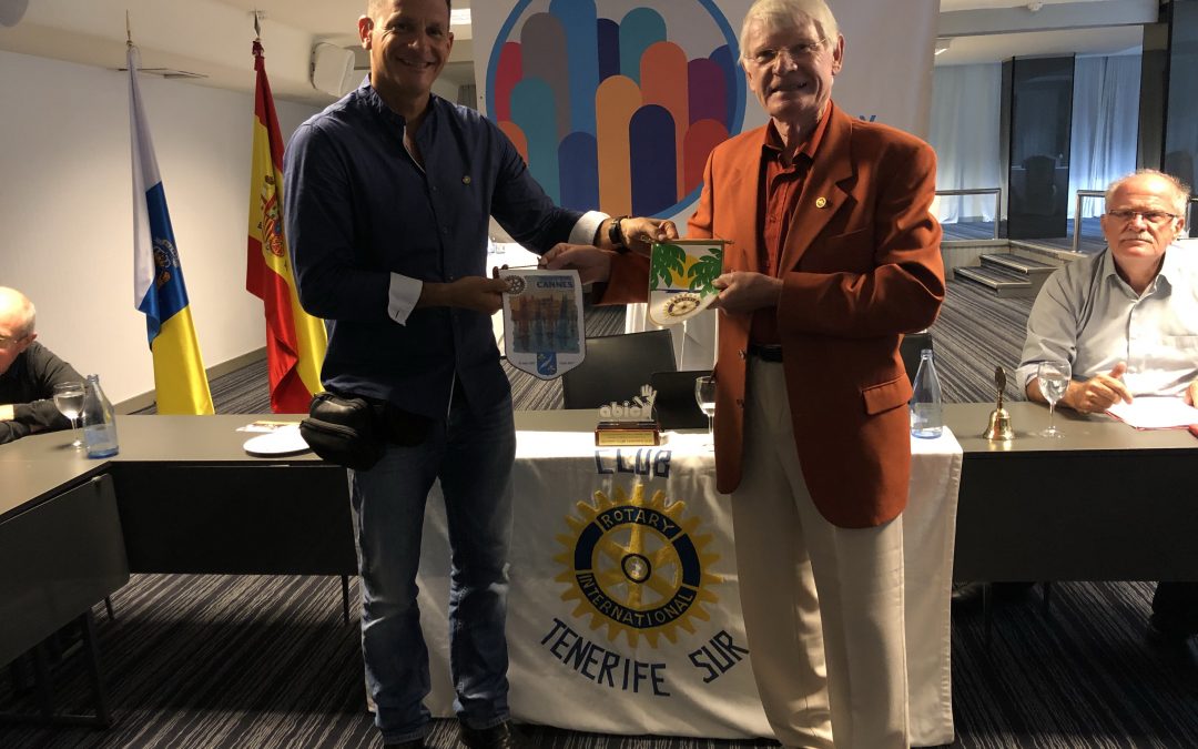 Visita del compañero Hartmut Alberts del Club Rotario de Cannes en Francia