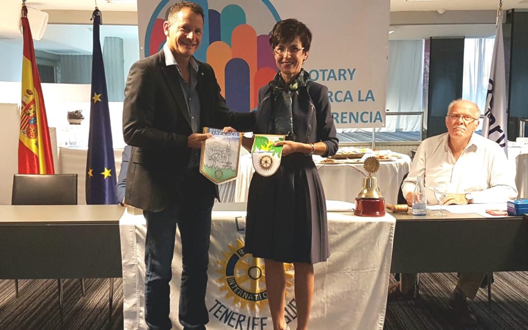 Visita de la Compañera Rotaria Elisa Debernardi del Club de Pinerolo-Torino de Italia