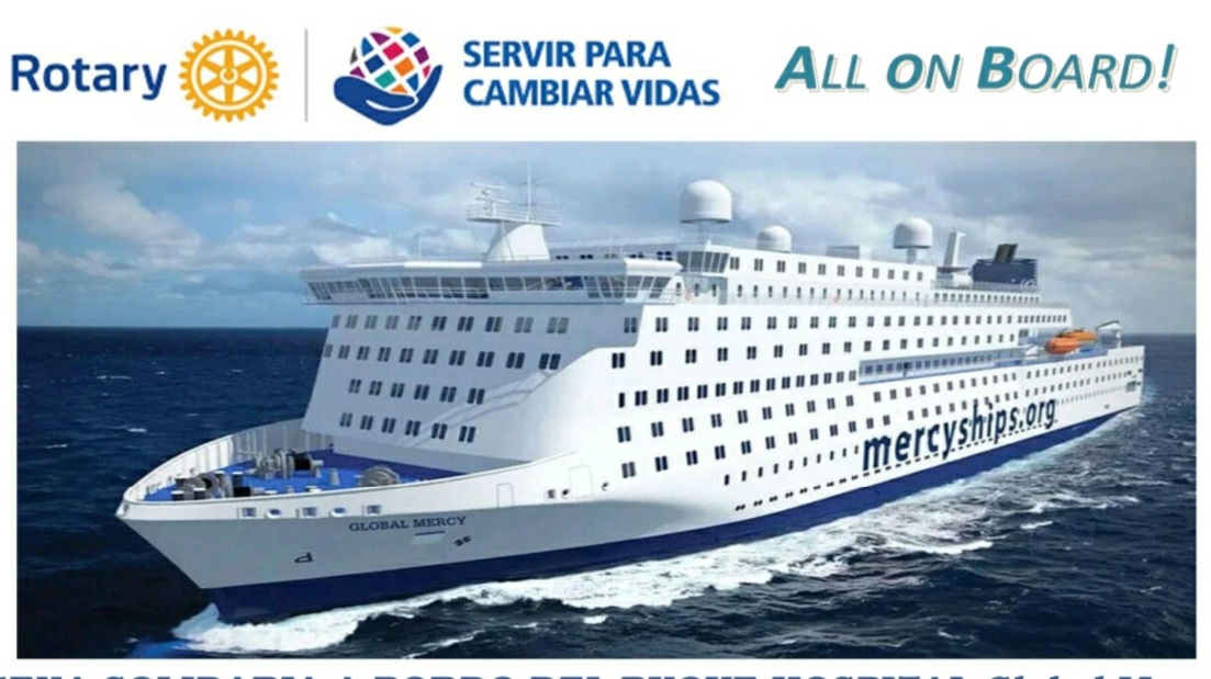 Cena Solidaria a bordo del GLOBAL MERCY el mayor buque hospital del mundo