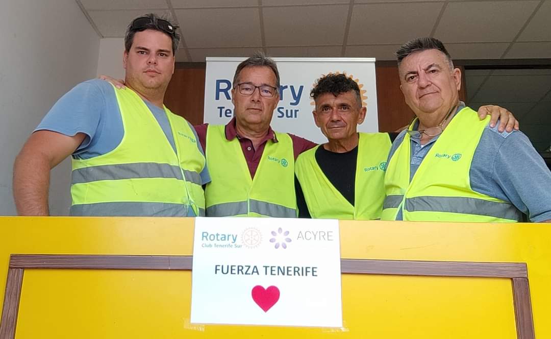 La Despensa Solidaria de Rotary colabora en el incendio de Tenerife aportando alimentos básicos para el operativo.