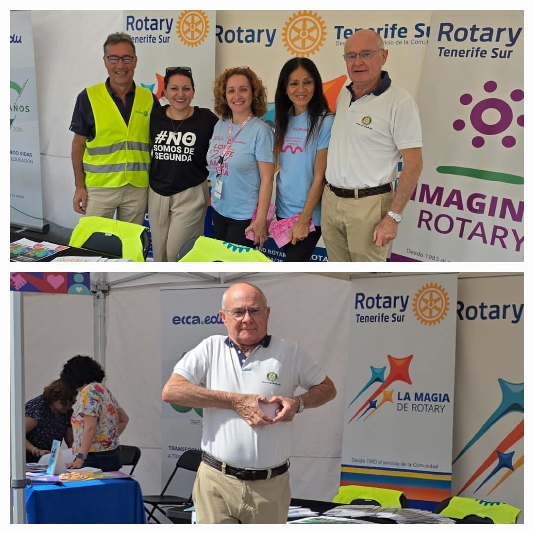 Rotary Club Tenerife Sur y Solidaridad Esperanza de los Pueblos estuvieron presentes hoy en la Feria del Voluntariado