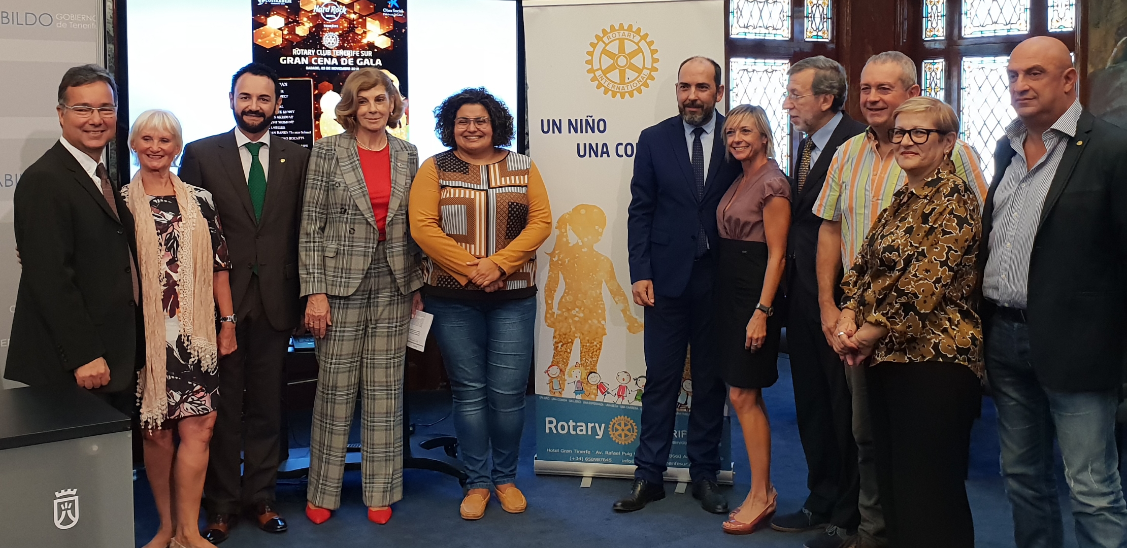 El Cabido de Tenerife  apoya la gala del Rotary Club para ayudar a los escolares con escasos recursos