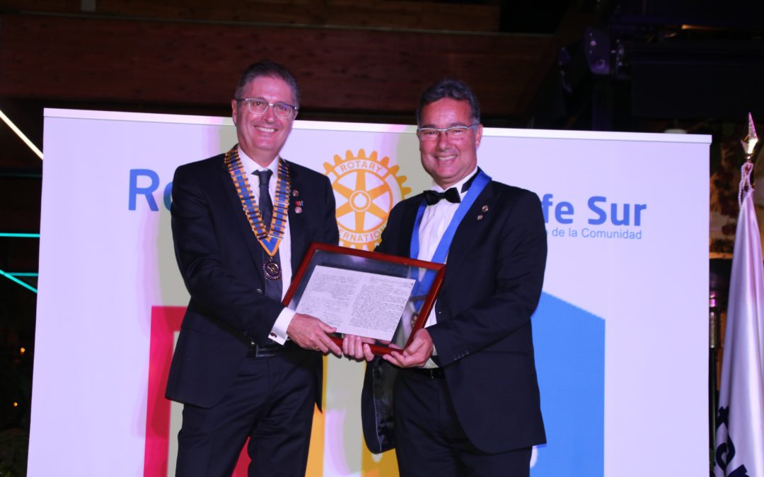 Juan Diego Mayordomo nuevo presidente del Rotary Club Tenerife Sur para el año rotario 2020-2021